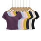 Fitness yoga wearing short sleeved T-shirt
