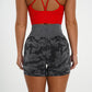 Camo Jacquard Fitness Shorts Camo Yoga Shorts Seamless Camo Shorts