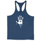 Fitness Tank Top Mens Sports Tank Top Summer Muscle Tank Top Cotton Sweat absorbing Embossed Thin Belt Tank Top