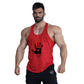 Fitness Tank Top Mens Sports Tank Top Summer Muscle Tank Top Cotton Sweat absorbing Embossed Thin Belt Tank Top