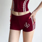 Letter printed fitness yoga shorts