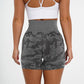 Camo Jacquard Fitness Shorts Camo Yoga Shorts Seamless Camo Shorts