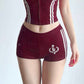 Letter printed fitness yoga shorts