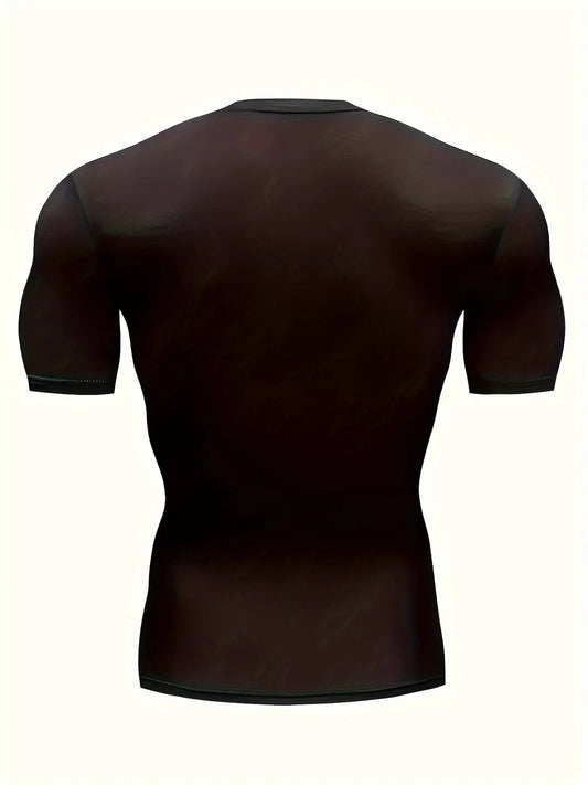 Men's Sports Fitness 3D Men's Clothing Short sleeve T-shirt