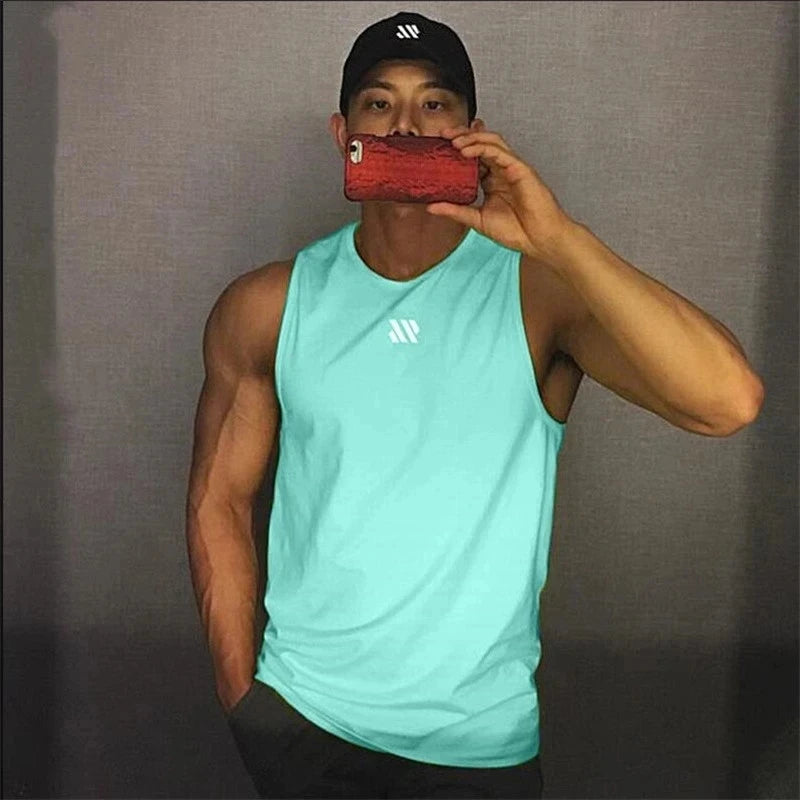 mens fitness gym tank top