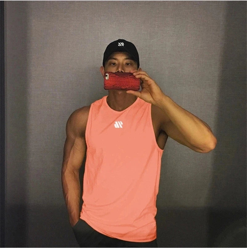 mens fitness gym tank top