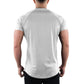 Mens Slim Fit Sports Short Sleeve T-shirt European and American Summer Fashion O-neck Quick-drying Elastic Gym Fitness T Shirt