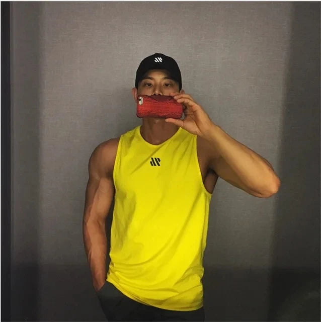 mens fitness gym tank top