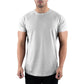 Plain T Shirt Men Casual Short Sleeve Muscle Joggers Bodybuilding Tshirt Male Gym Fitness Tops Tee Slim Fit Summer T-shirt