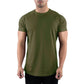 Plain T Shirt Men Casual Short Sleeve Muscle Joggers Bodybuilding Tshirt Male Gym Fitness Tops Tee Slim Fit Summer T-shirt