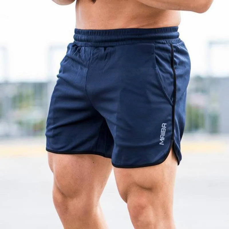 Shorts  New Fitness Breathable Sports Shorts Running Quick Dry Pants Summer Slim Training Quarter Pants