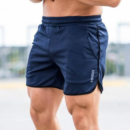 Shorts  New Fitness Breathable Sports Shorts Running Quick Dry Pants Summer Slim Training Quarter Pants