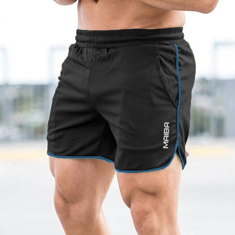 Shorts  New Fitness Breathable Sports Shorts Running Quick Dry Pants Summer Slim Training Quarter Pants