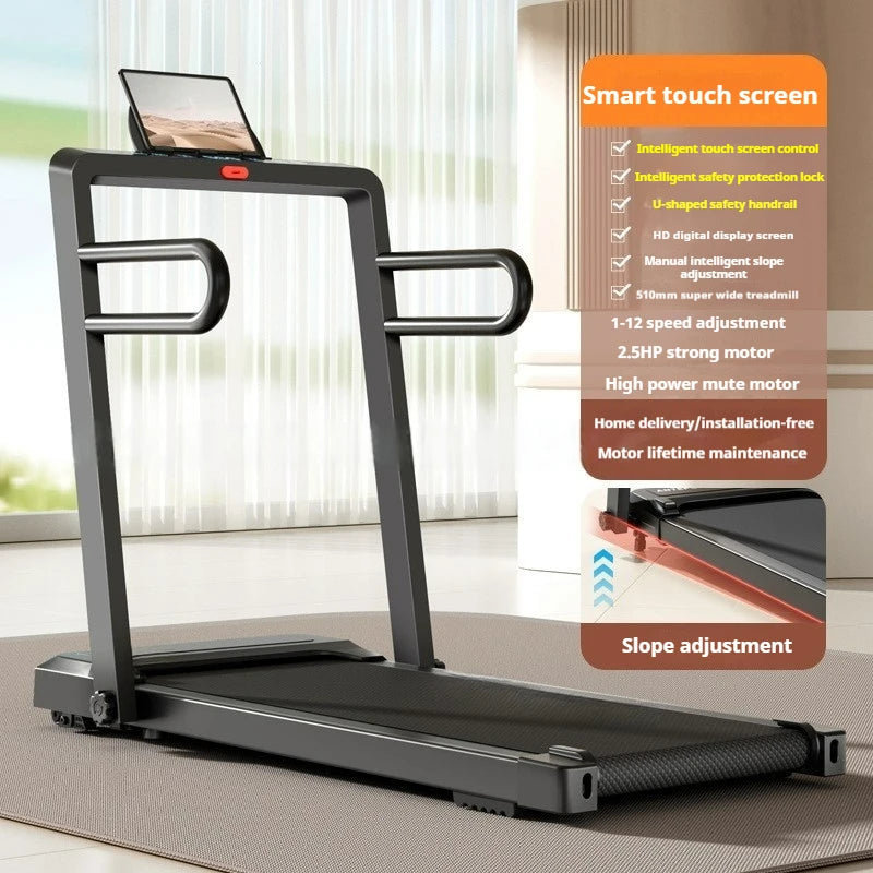 Treadmill Office LED flat panel small silent foldable electric walking machine for home indoor gym  treadmill for home