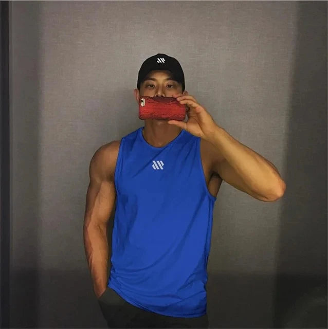 mens fitness gym tank top