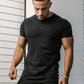 Plain T Shirt Men Casual Short Sleeve Muscle Joggers Bodybuilding Tshirt Male Gym Fitness Tops Tee Slim Fit Summer T-shirt